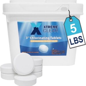 XtremeClear Tablettes de Chlore stabilisées de 7,6 cm (3 KG)