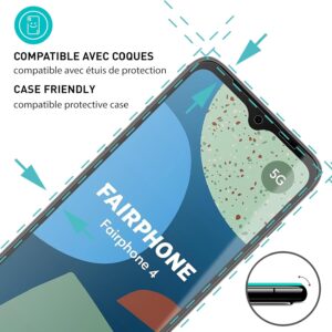 Smartect Verre Trempé [3 Pièces, Clear] pour Fairphone 4