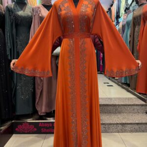 Abaya “Bronze Épuré” – Chic Minimaliste