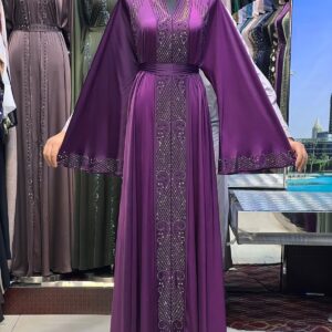 Abaya “Majesté Émeraude & Or”