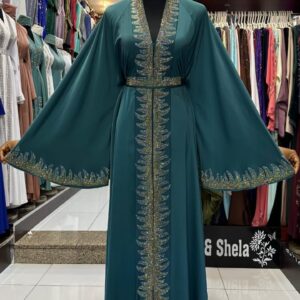 Tenue Hidjab Duo Élégance (Vert Sauge & Noir)