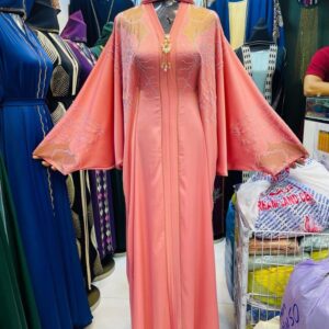 Abaya “Coralie Royale” – Épaules Ornées