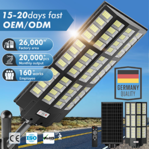 Lampadaire Solaire LED Extérieur Haute Puissance – Solar Light IP66/IP67