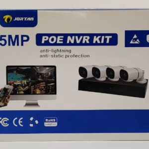 Kit de Vidéosurveillance Professionnel JORTAN – 500W POE KIT (HD 5MP)
