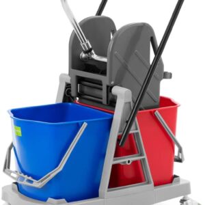 Chariot de Ménage Professionnel à Double Seau avec Presse Essoreuse