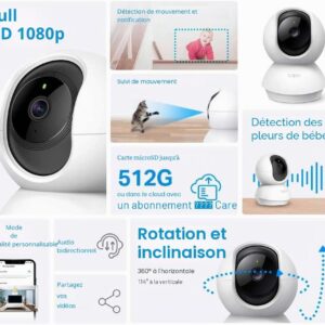 Tapo C200 Caméra Surveillance WiFi intérieure 360°