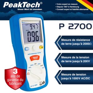 Telluromètre PeakTech 2700