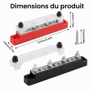 2 Barres de Distribution 12V-48V DC 150A