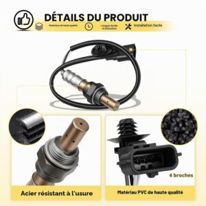 Sonde Lambda – Sonde diagnostic après catalyseur pour Renault Sandero