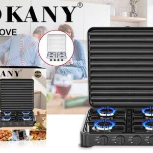 Réchaud à Gaz 4 Feux avec Couvercle SOKANY SK-6004 – 8.8 KW