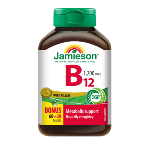 Jamieson Vitamine B12 1 200 mcg (Libération Prolongée – 225 Comprimés)