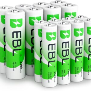 16PCS Piles Rechargeables AA et AAA